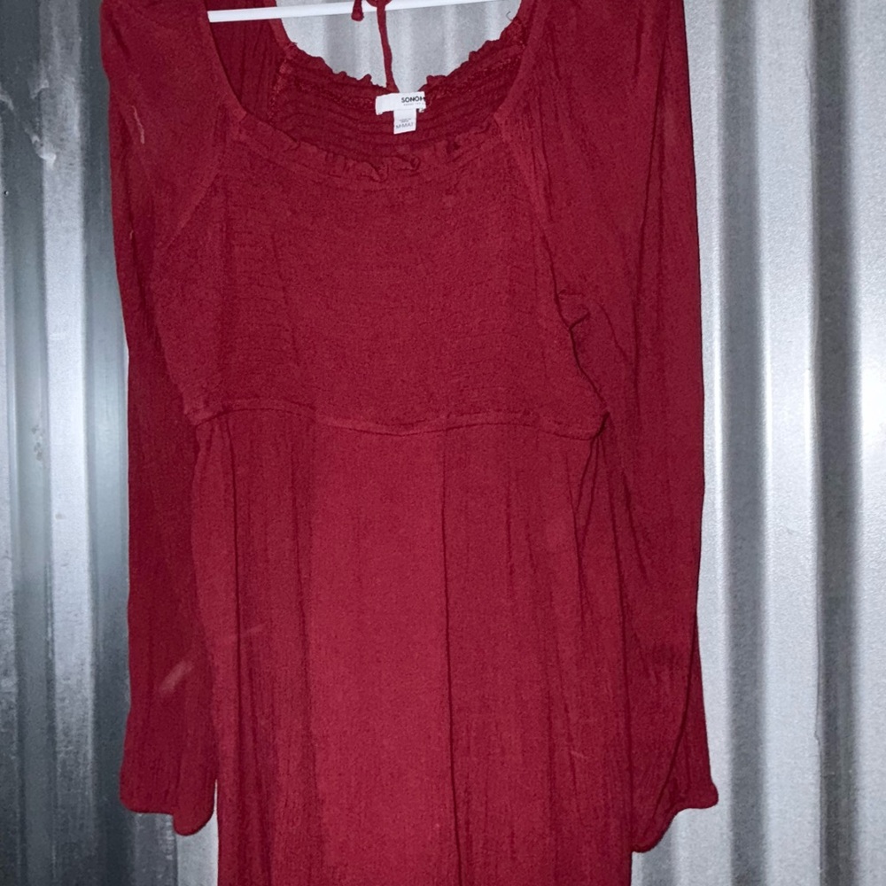 Red Long Sleeve Dress
